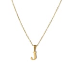 Gold color / 1 Piece Simple Series Simple Letter J Stainless Steel  Gold Color Women's Pendant Necklaces Picture10